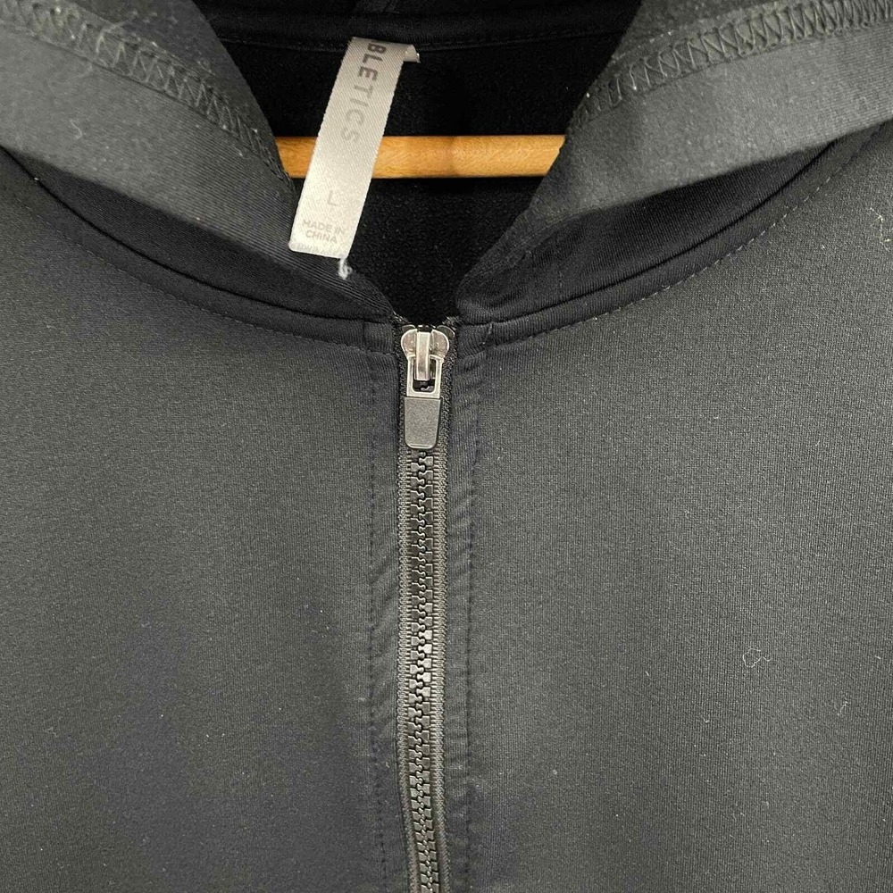 Fabletics Athletic Jacket Womens Large Black Polyester Fleece Lined Pockets - Picture 6 of 12